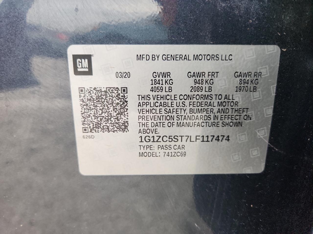 2020 CHEVROLET MALIBU