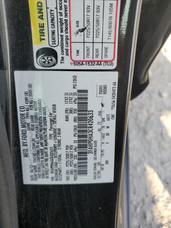 2012 FORD FUSION