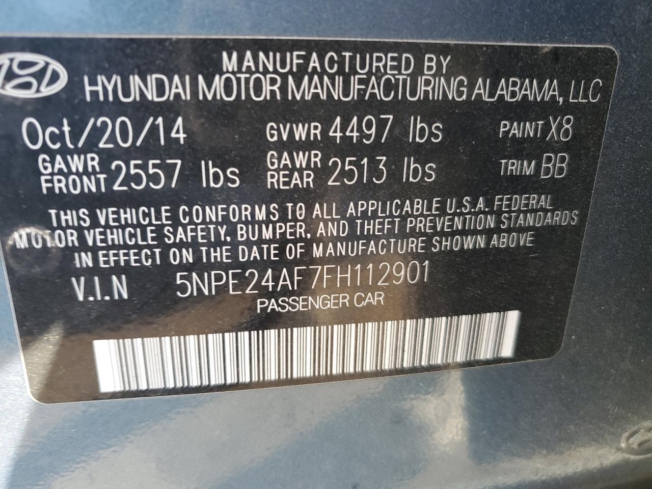 2015 HYUNDAI SONATA