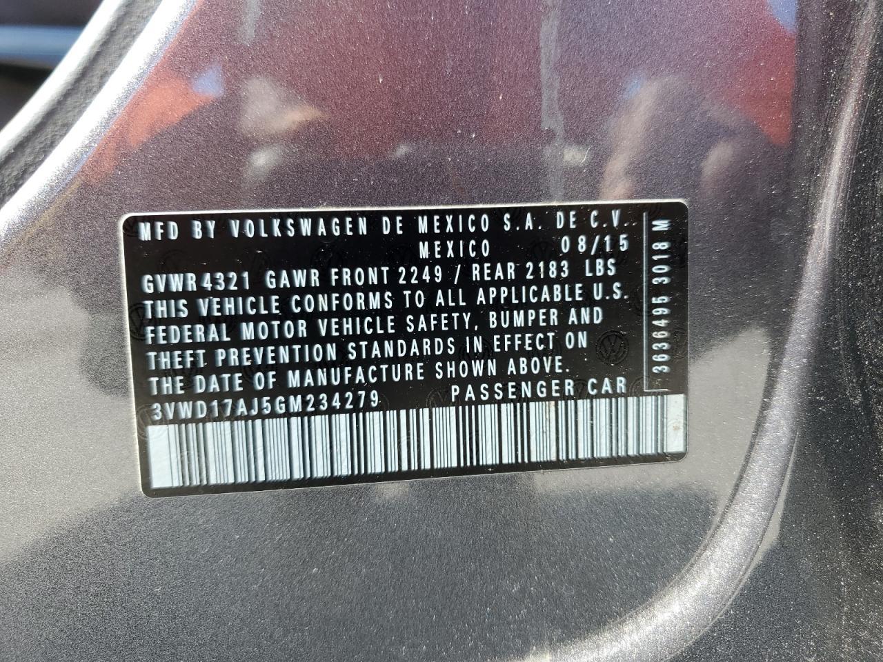 2016 VOLKSWAGEN JETTA