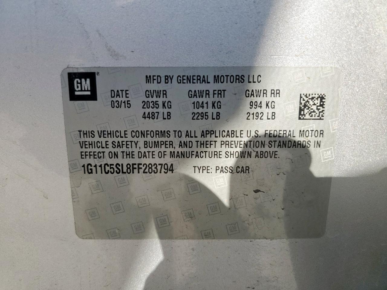 2015 CHEVROLET MALIBU