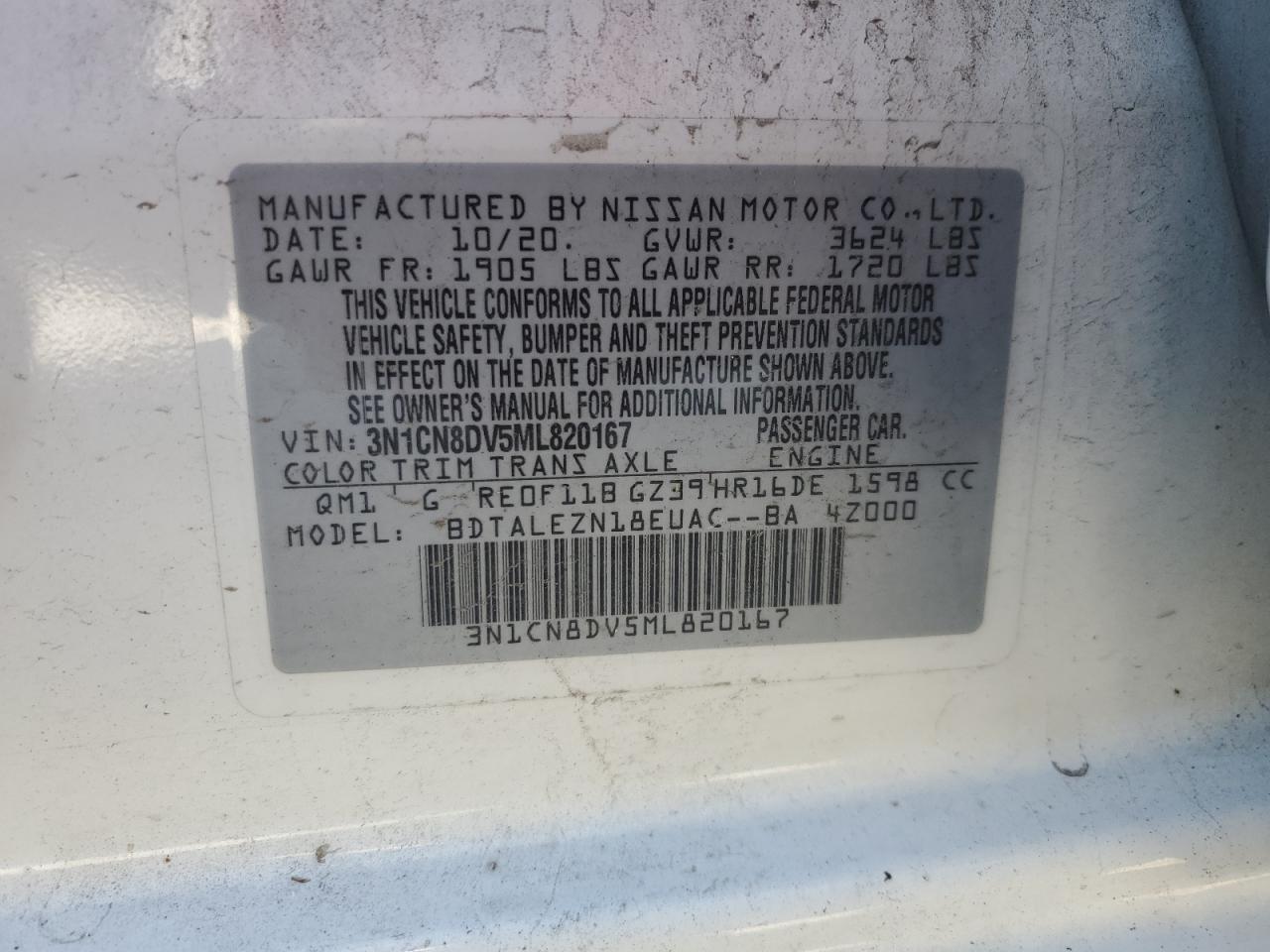 2021 NISSAN VERSA