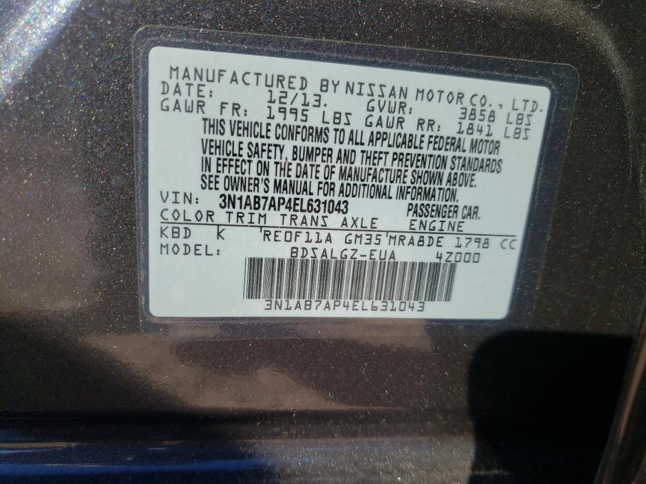 2014 NISSAN SENTRA