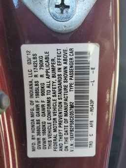 2012 HONDA CIVIC