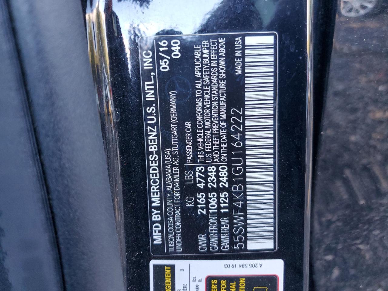 2016 MERCEDES-BENZ C-CLASS