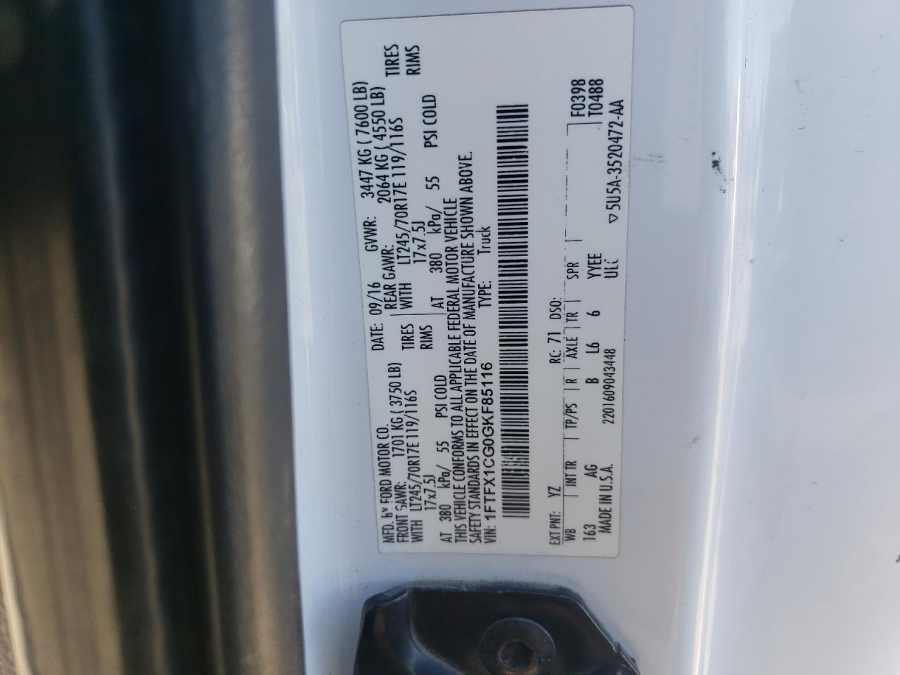 2016 FORD F-150