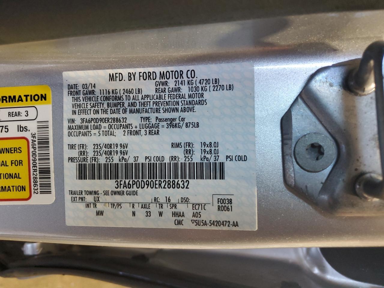 2014 FORD FUSION