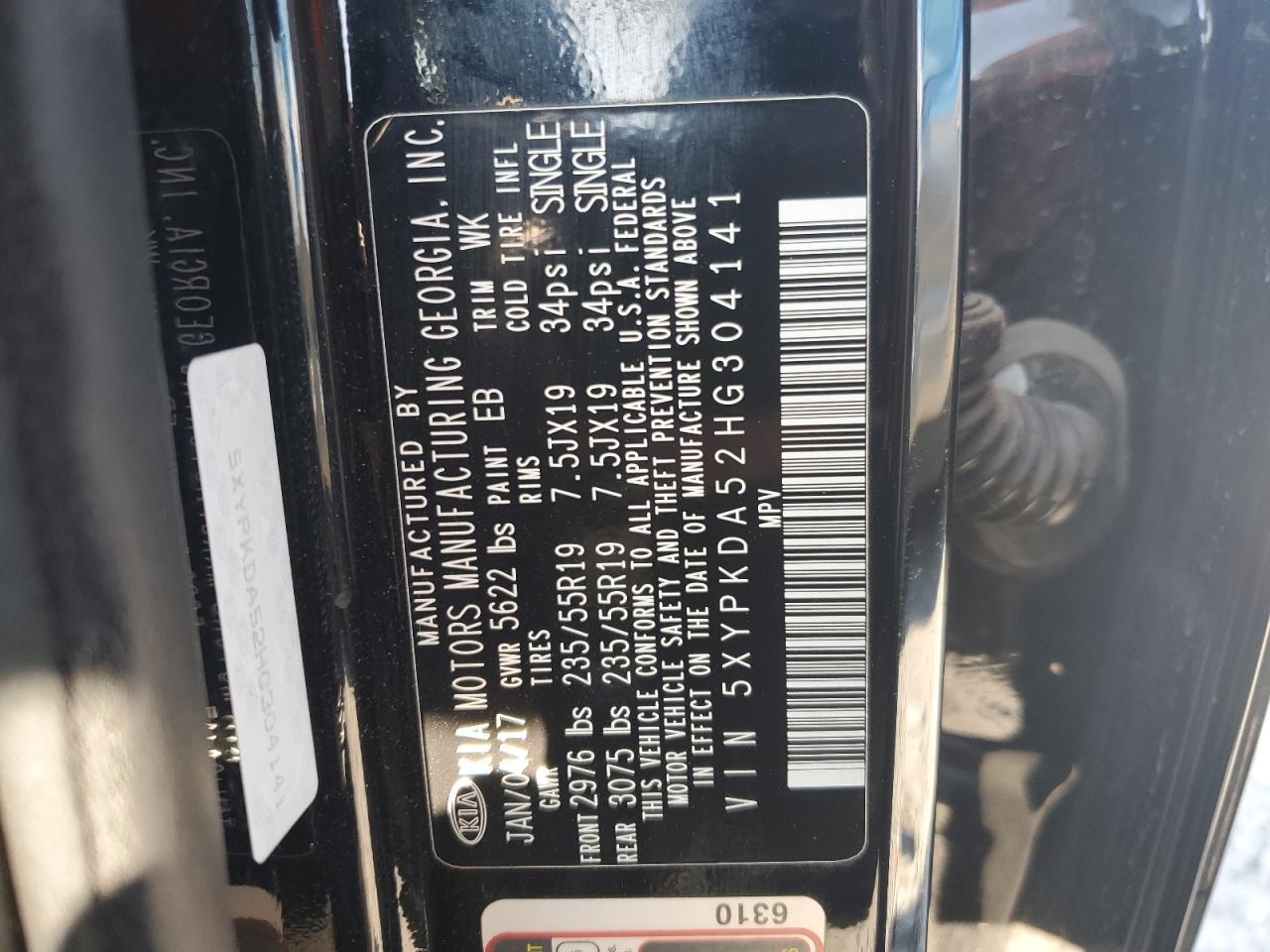 2017 KIA SORENTO