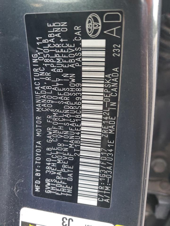 2011 TOYOTA COROLLA