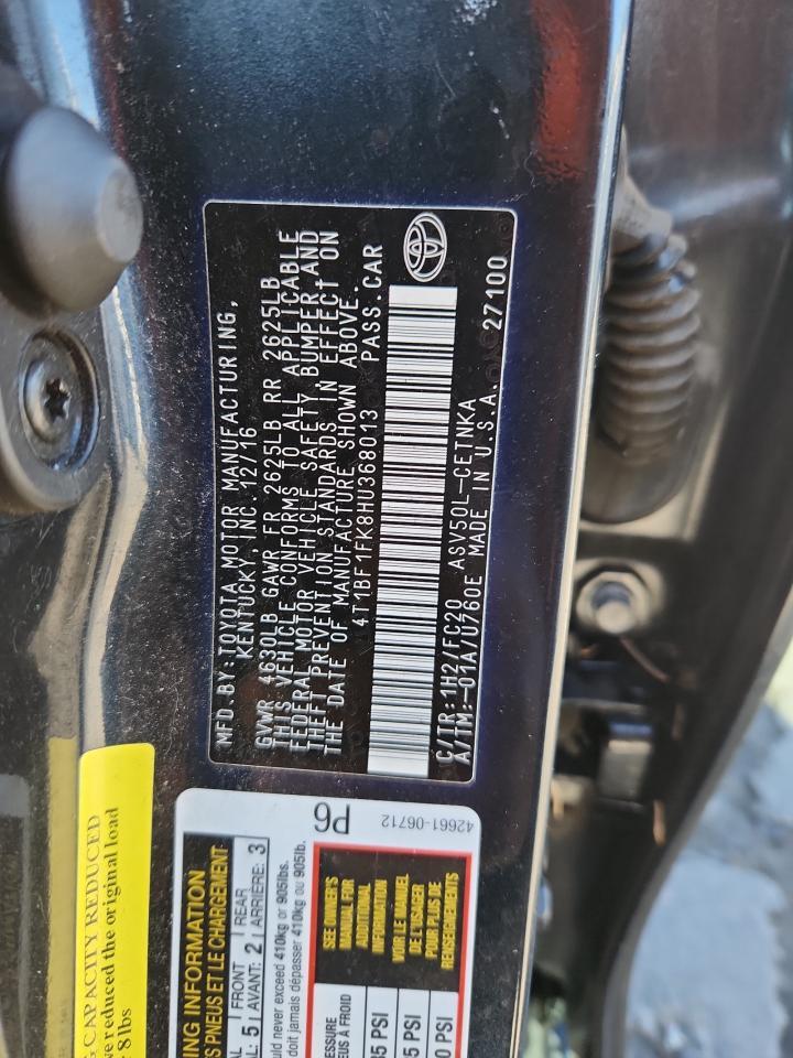 2017 TOYOTA CAMRY