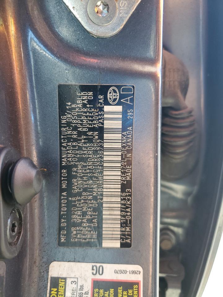 2015 TOYOTA COROLLA