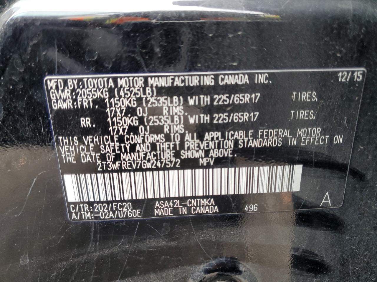 2016 TOYOTA RAV4
