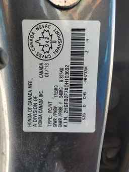 2013 HONDA CIVIC