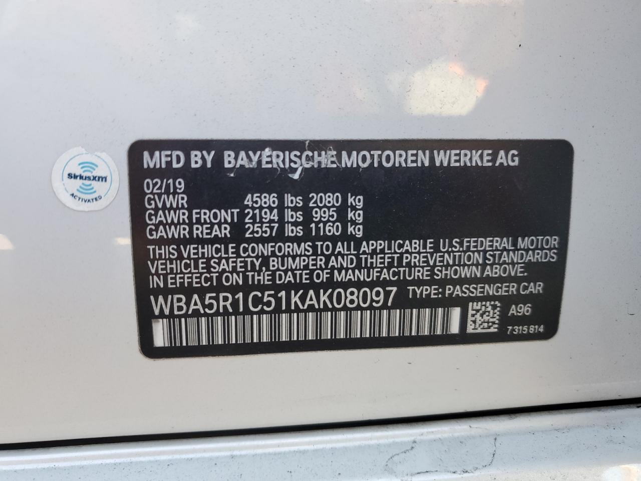 2019 BMW 3 SERIES