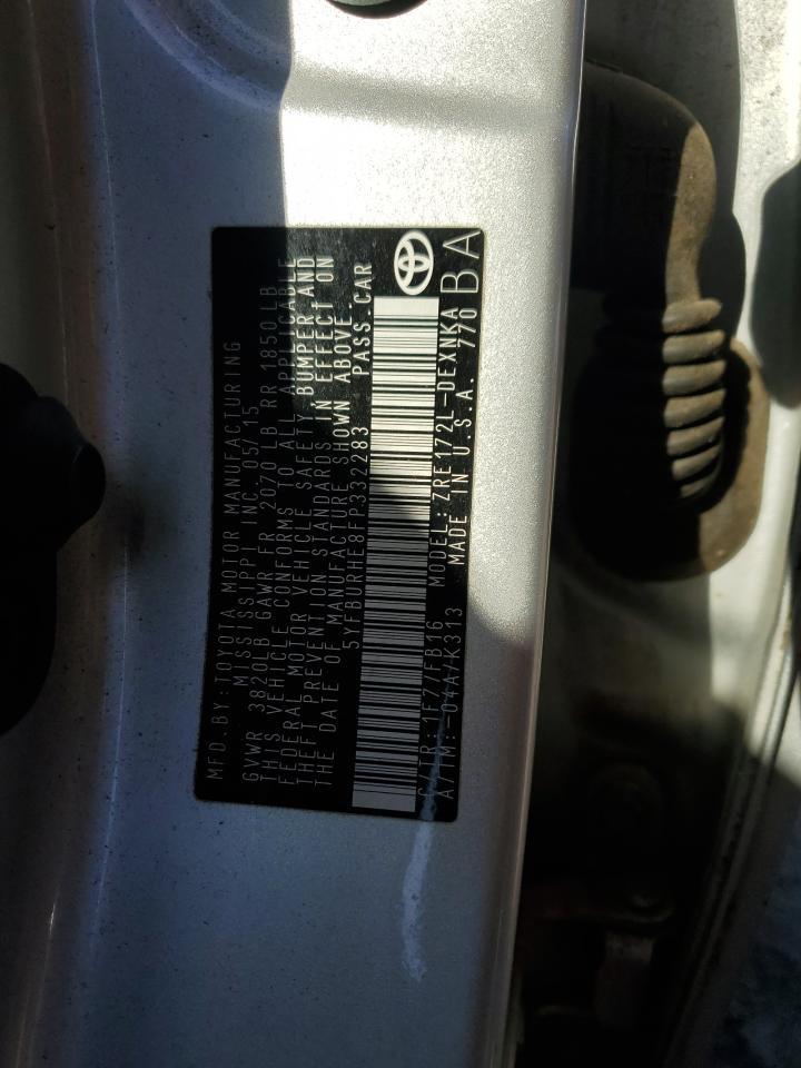 2015 TOYOTA COROLLA