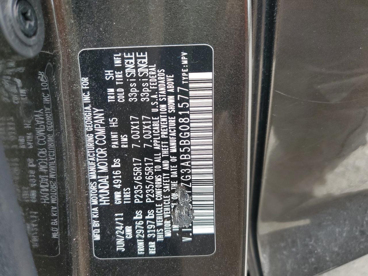 2011 HYUNDAI SANTA FE