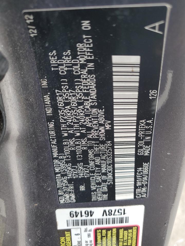 2013 TOYOTA SIENNA
