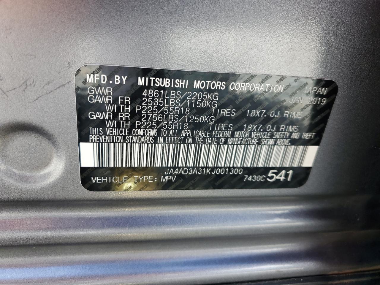 2019 MITSUBISHI outlander