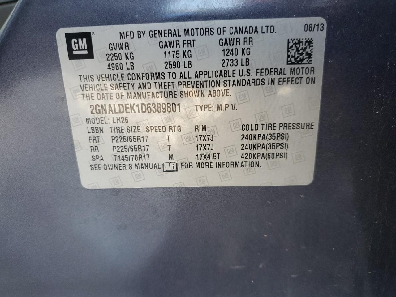 2013 CHEVROLET EQUINOX