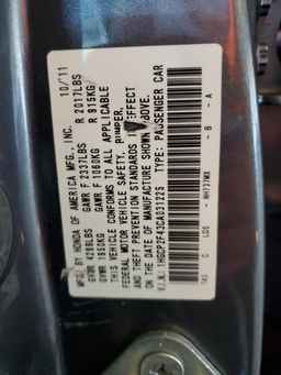 2012 HONDA ACCORD