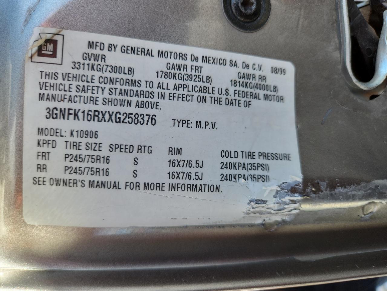 1999 CHEVROLET Suburban