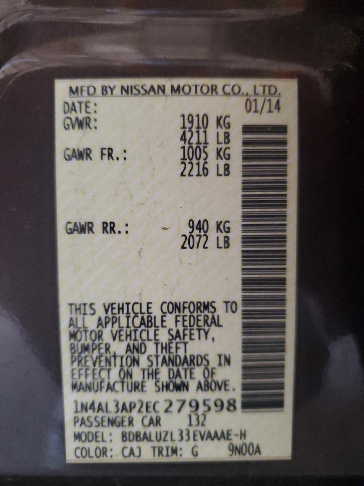 2014 NISSAN ALTIMA