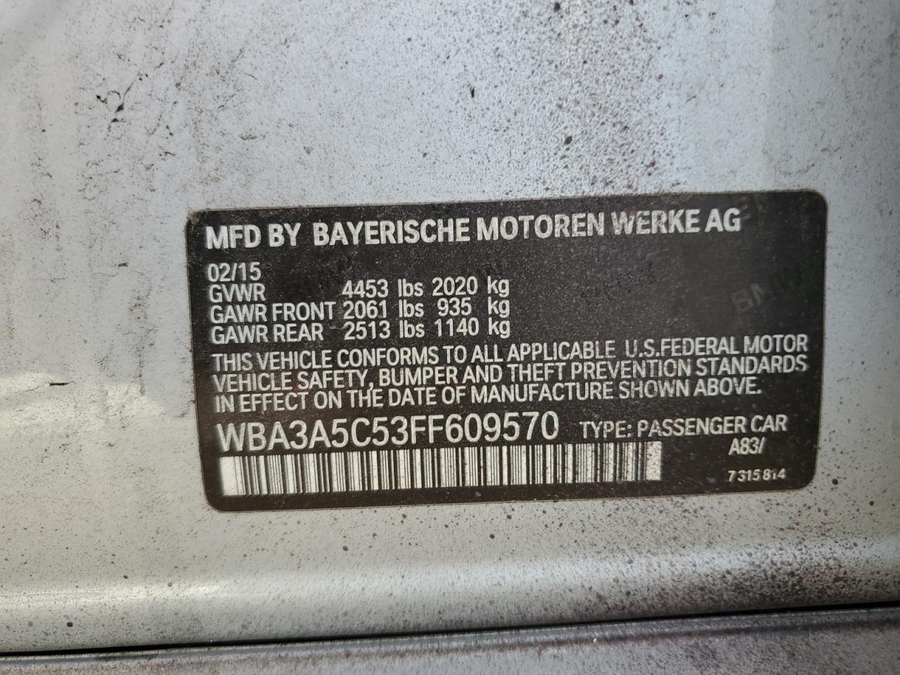 2015 BMW 3 SERIES