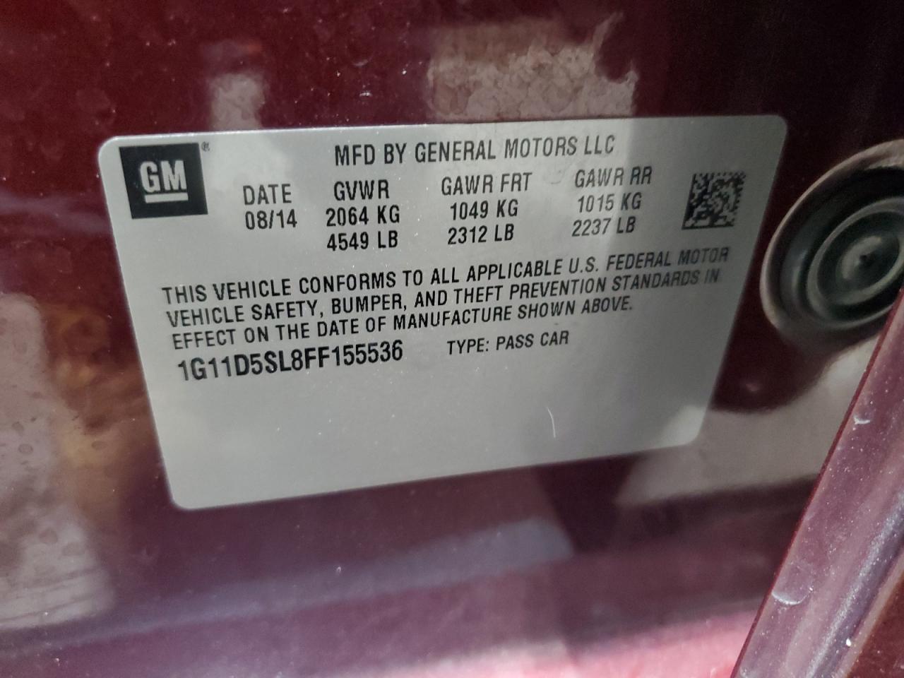 2015 CHEVROLET MALIBU