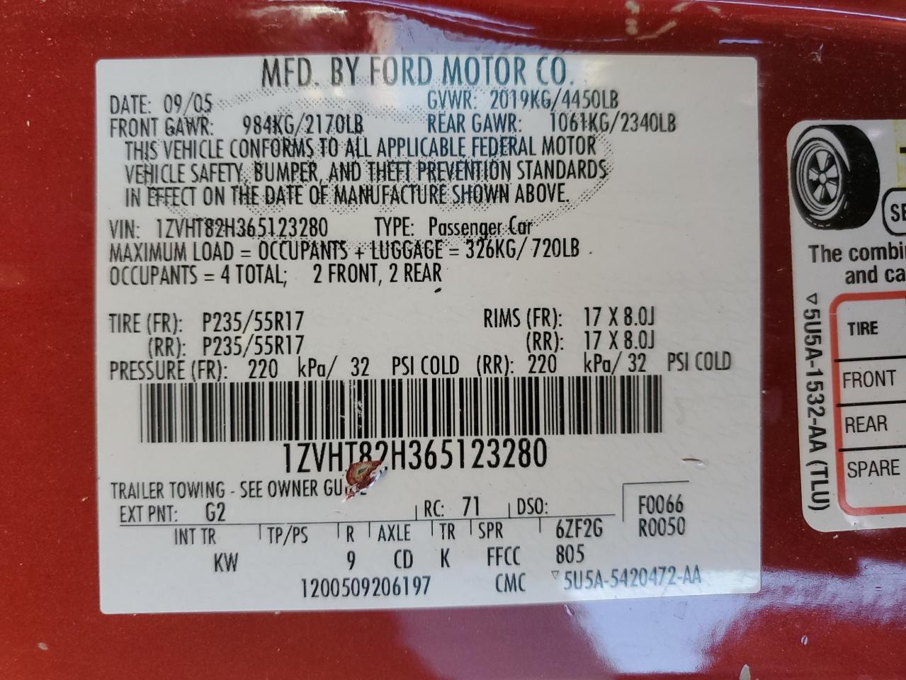 2006 FORD MUSTANG