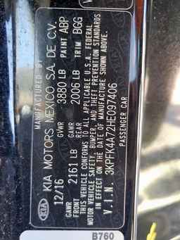 2017 KIA FORTE