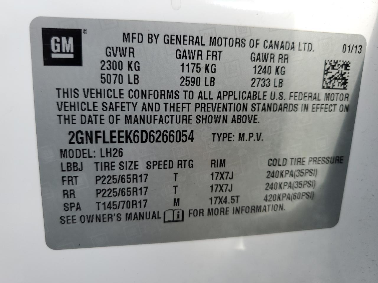 2013 CHEVROLET EQUINOX
