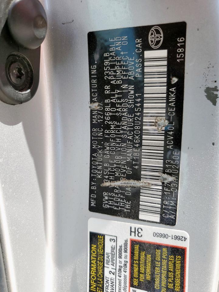 2008 TOYOTA CAMRY