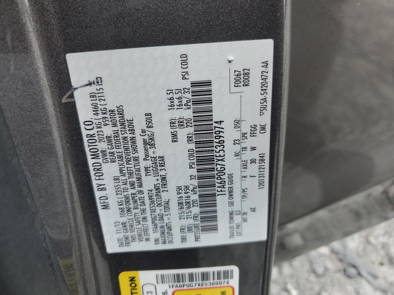 2014 FORD FUSION