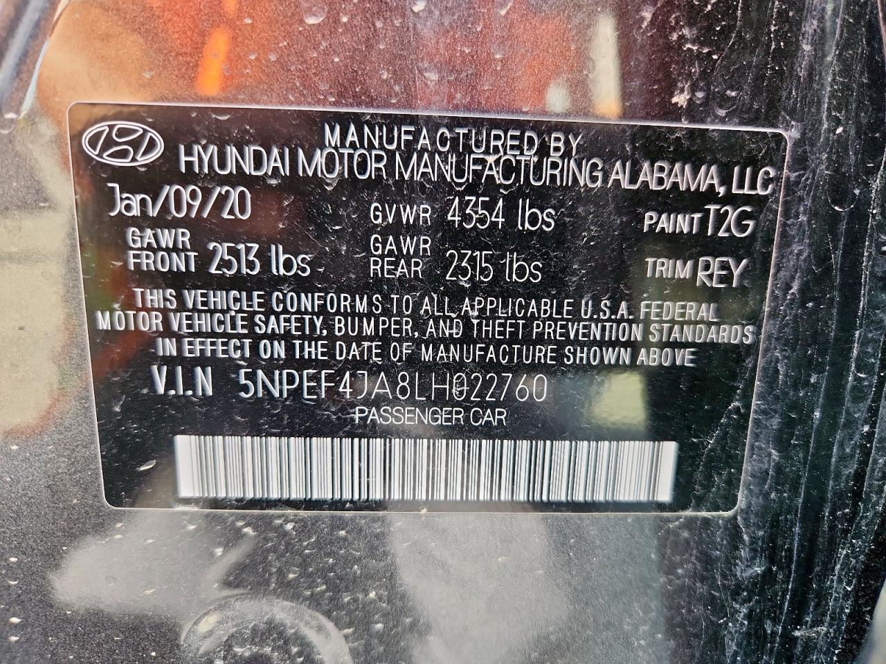 2020 HYUNDAI SONATA