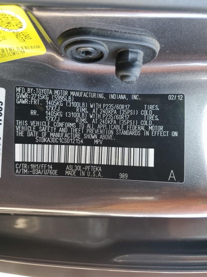 2012 TOYOTA SIENNA