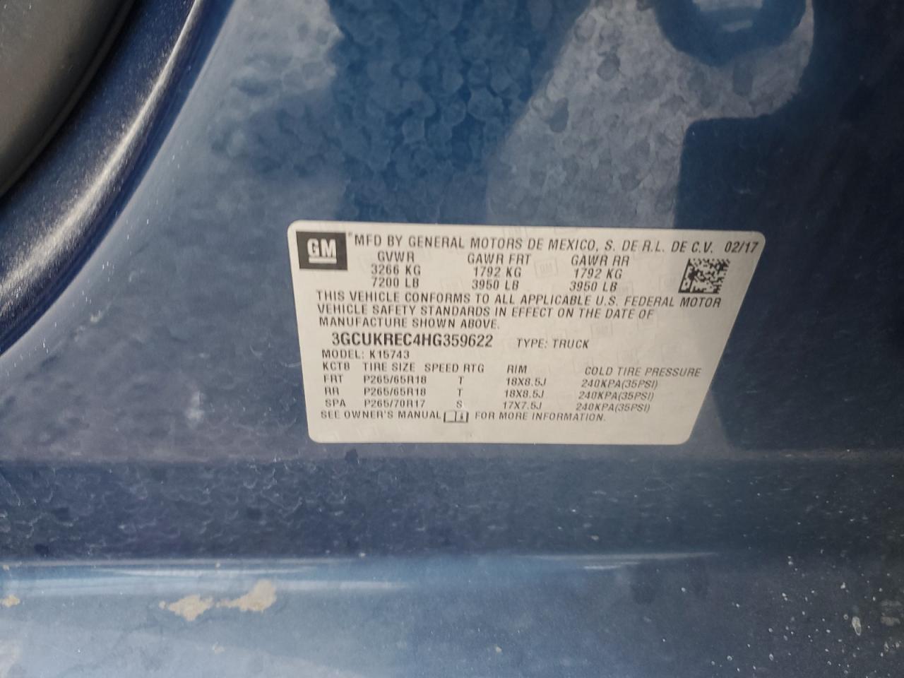 2017 CHEVROLET Silverado