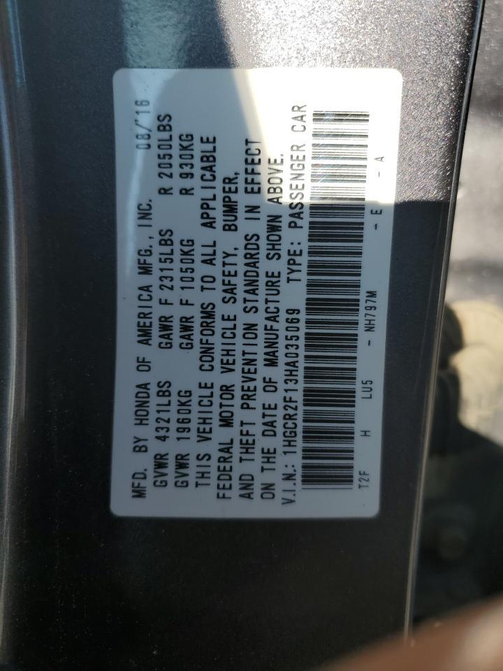 2017 HONDA ACCORD