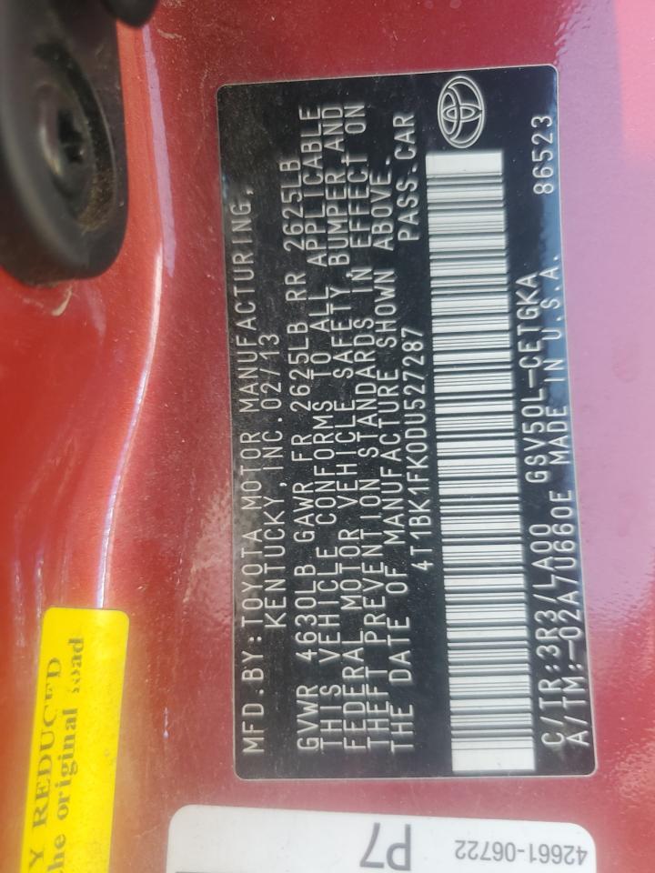 2013 TOYOTA CAMRY