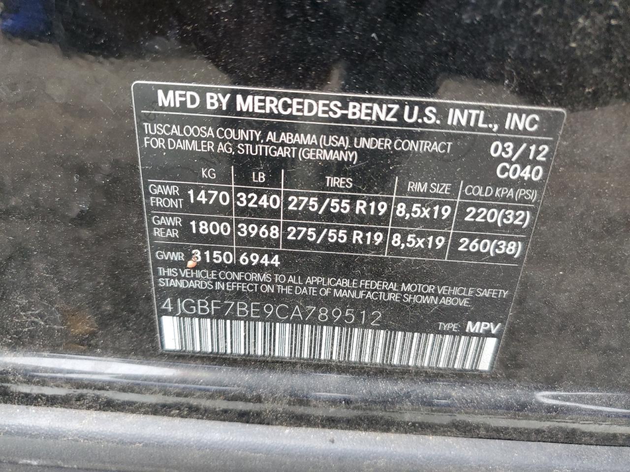 2012 MERCEDES-BENZ GL-Class
