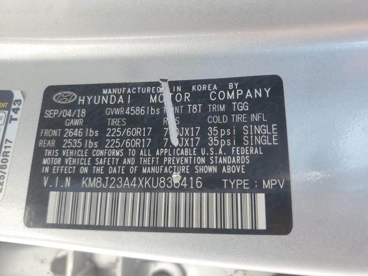 2019 HYUNDAI TUCSON