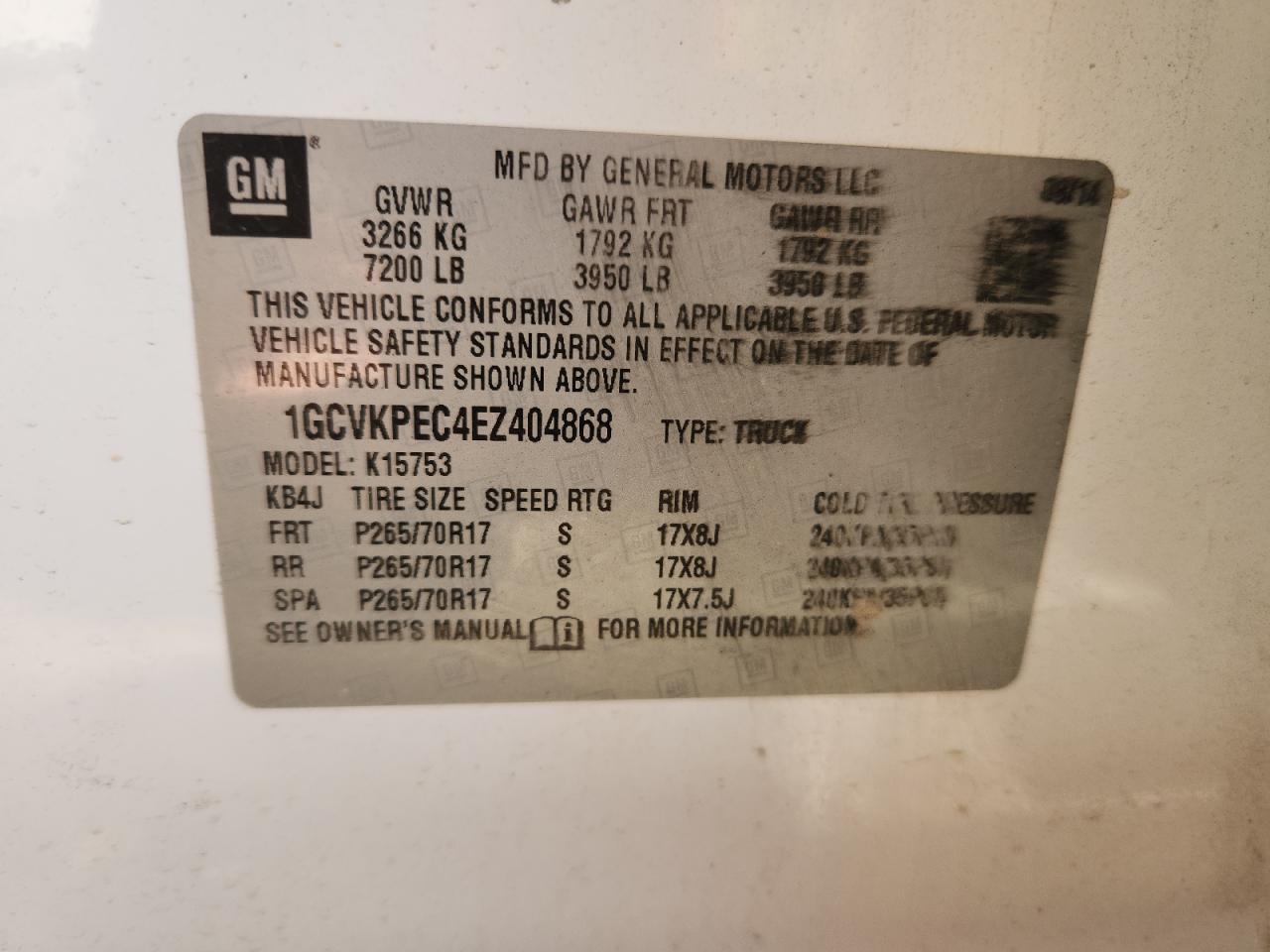2014 CHEVROLET Silverado