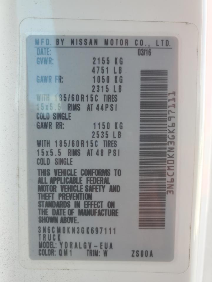 2016 NISSAN NV 200
