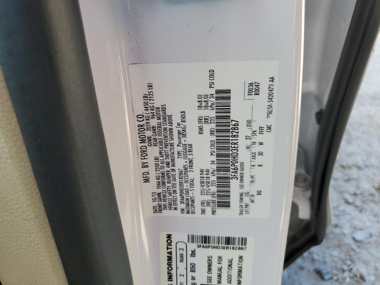 2014 FORD FUSION