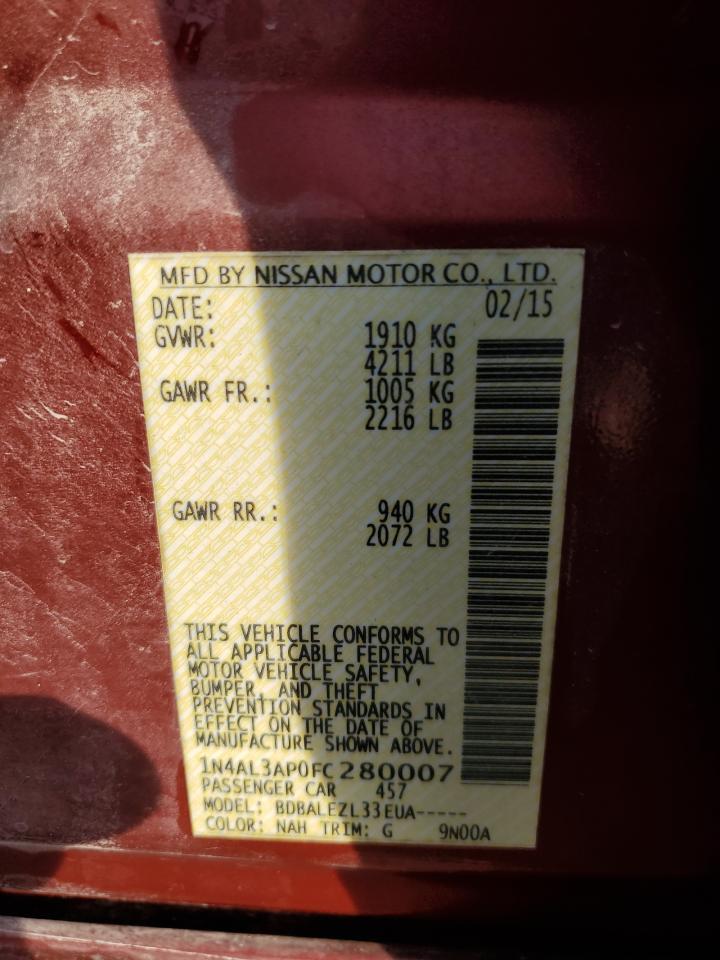 2015 NISSAN ALTIMA