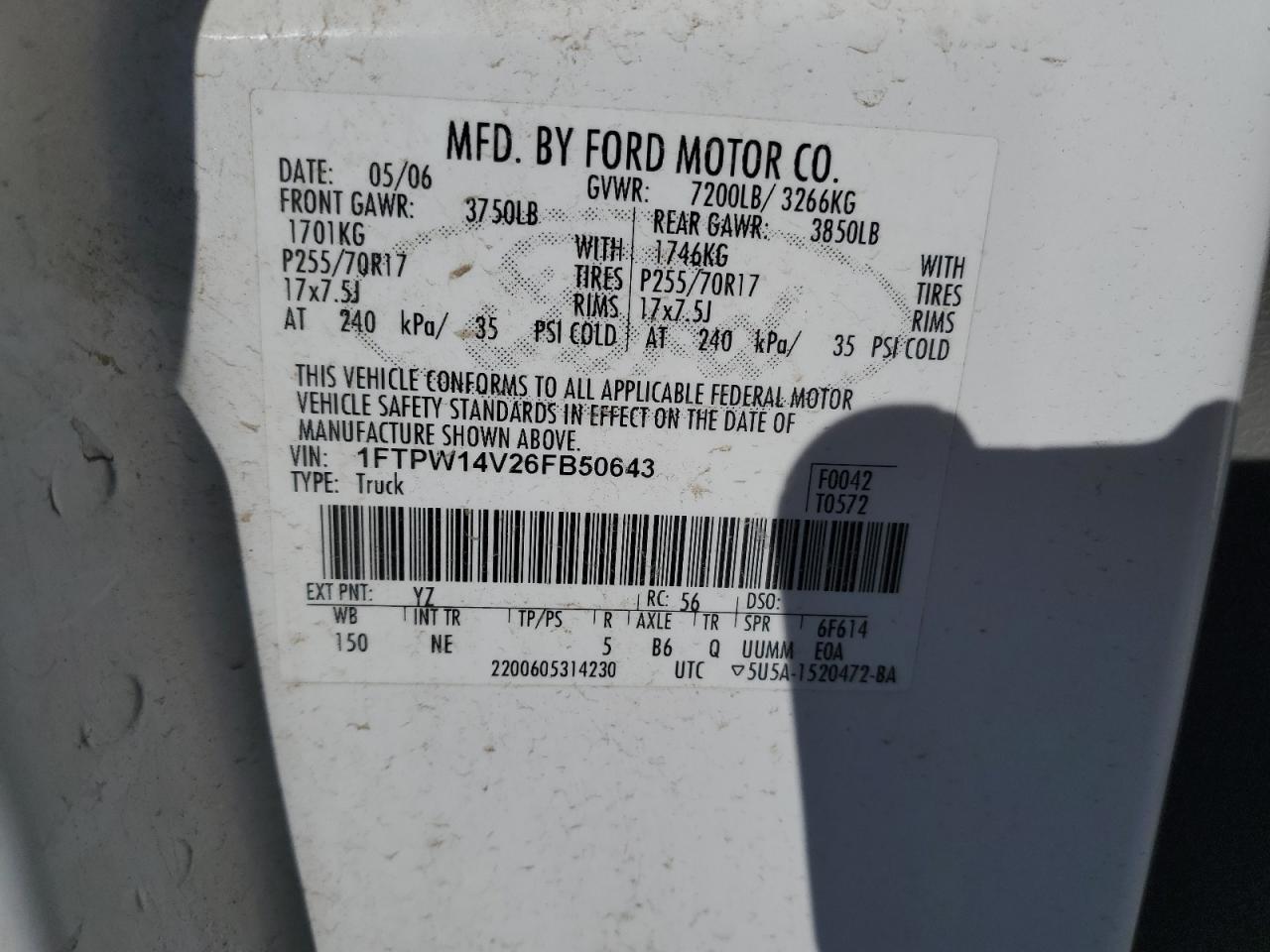 2006 FORD F-150