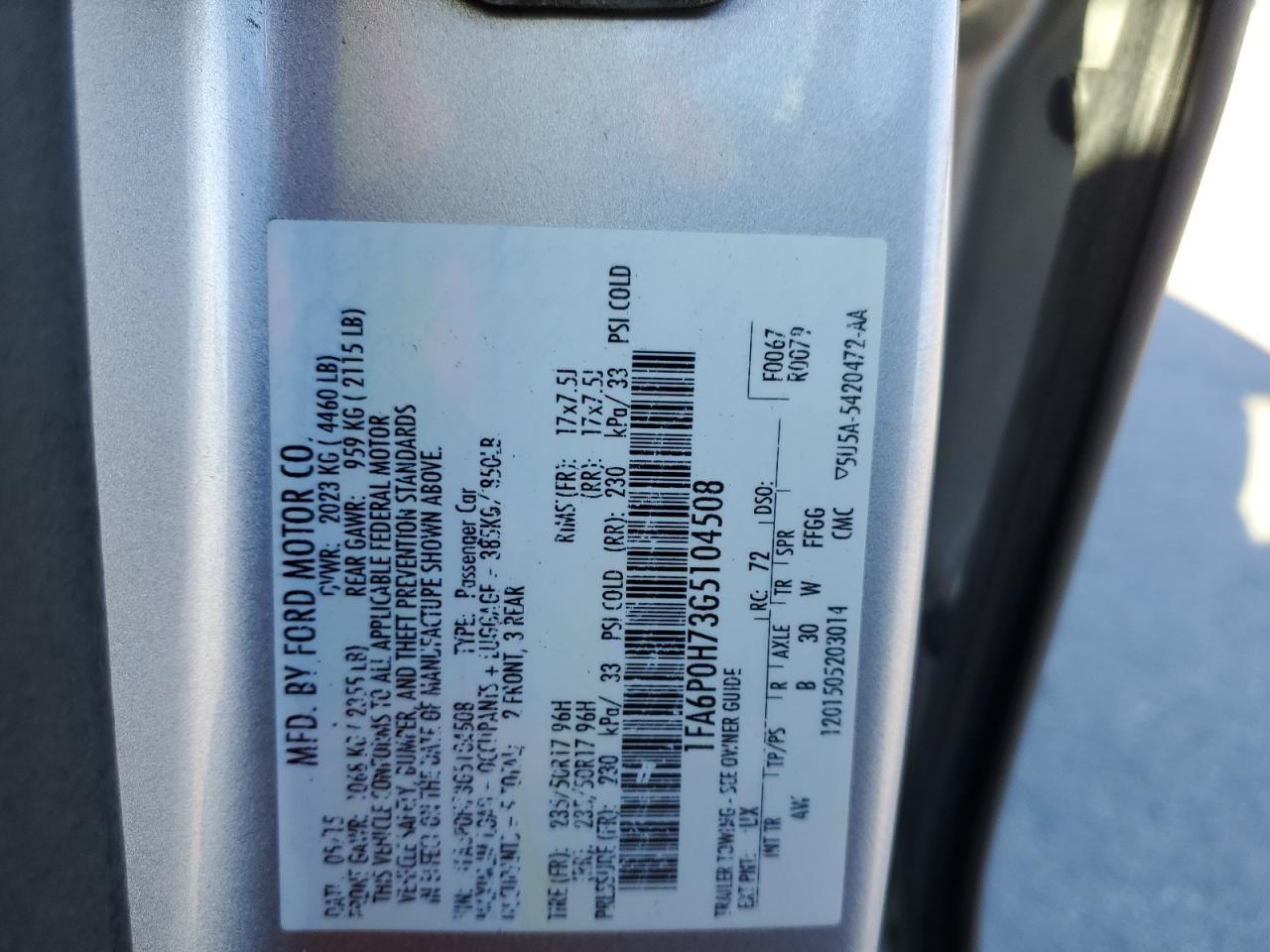 2016 FORD FUSION