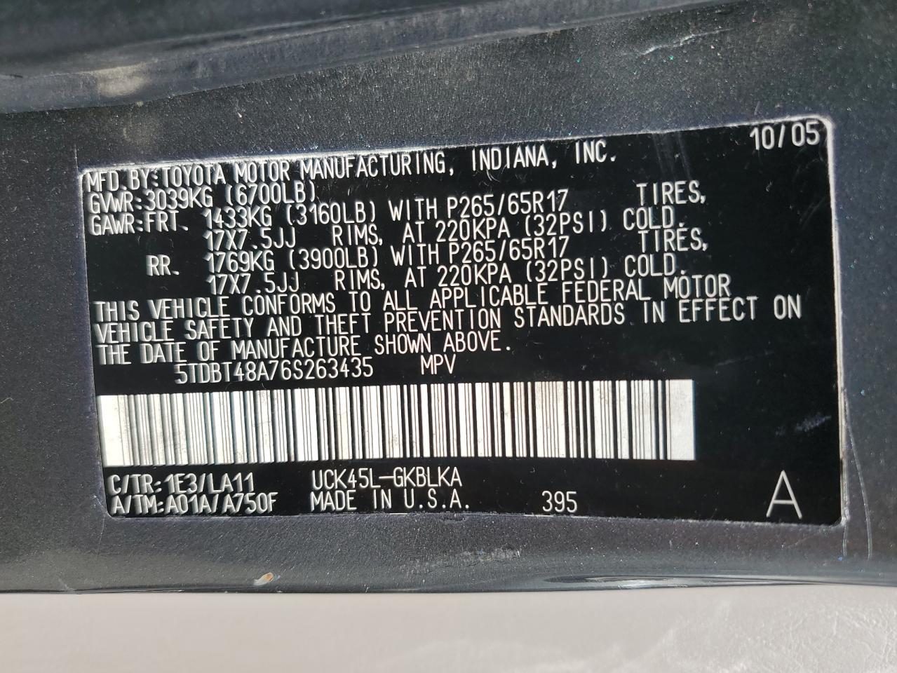 2006 TOYOTA Sequoia