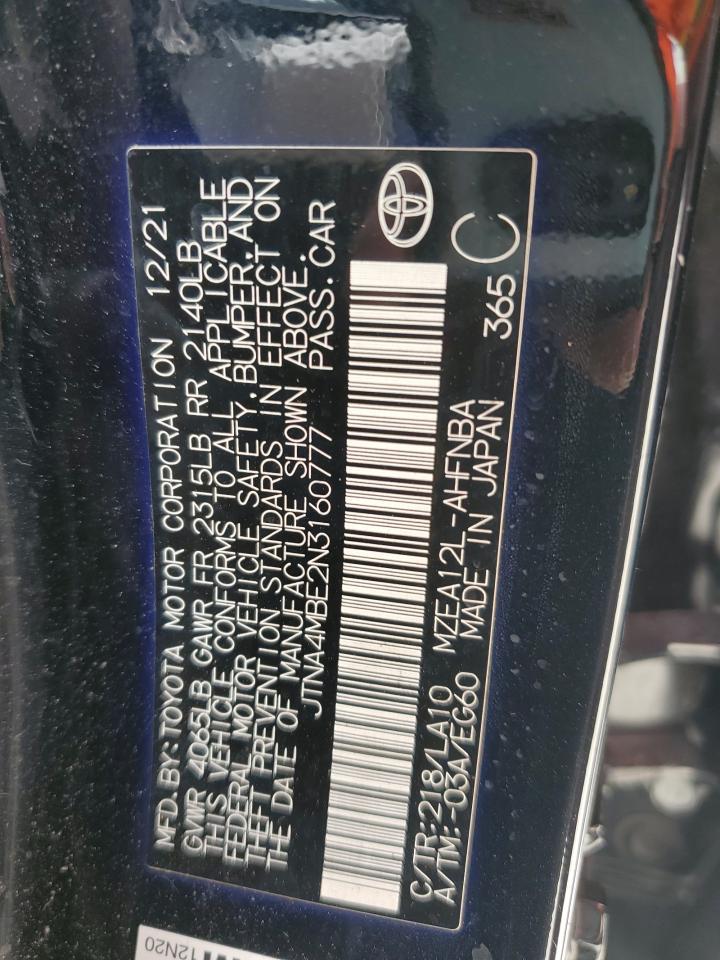 2022 TOYOTA COROLLA