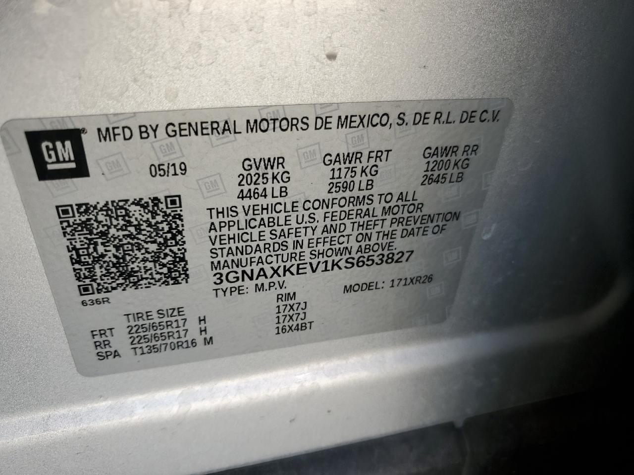2019 CHEVROLET EQUINOX