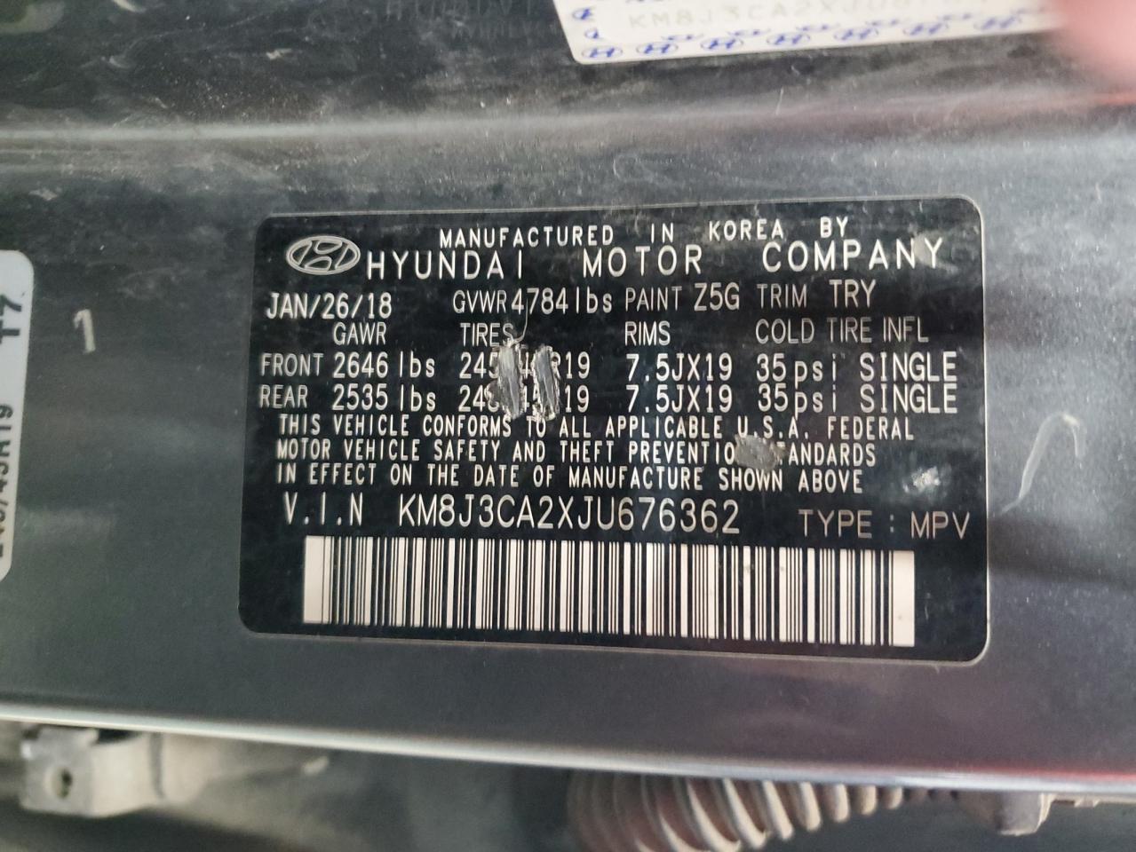 2018 HYUNDAI TUCSON